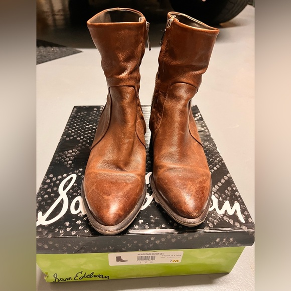 Sam Edelman Hilary Bootie- Dark Brown- Size 7 - Picture 2 of 5